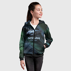 Толстовка на молнии детская Nissan the best, цвет: 3D-черный — фото 2