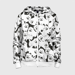 Толстовка на молнии детская Undertale Annoying dog, цвет: 3D-белый
