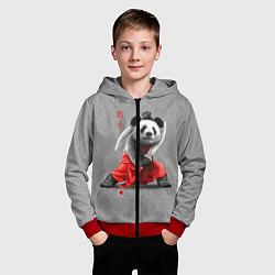 Толстовка на молнии детская Master Panda, цвет: 3D-красный — фото 2