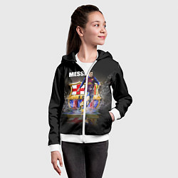 Толстовка на молнии детская Messi FCB, цвет: 3D-белый — фото 2