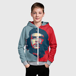 Толстовка на молнии детская Che Guevara, цвет: 3D-меланж — фото 2