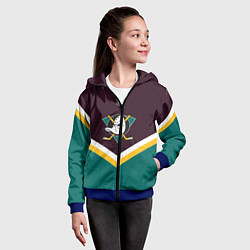 Толстовка на молнии детская NHL: Anaheim Ducks, цвет: 3D-синий — фото 2