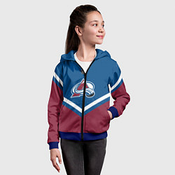 Толстовка на молнии детская NHL: Colorado Avalanche, цвет: 3D-синий — фото 2