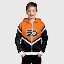 Толстовка на молнии детская NHL: Philadelphia Flyers, цвет: 3D-белый — фото 2