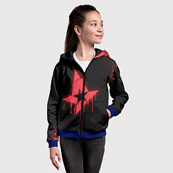 Толстовка на молнии детская Astralis: Black collection, цвет: 3D-синий — фото 2