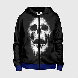 Толстовка на молнии детская Evil Skull, цвет: 3D-синий