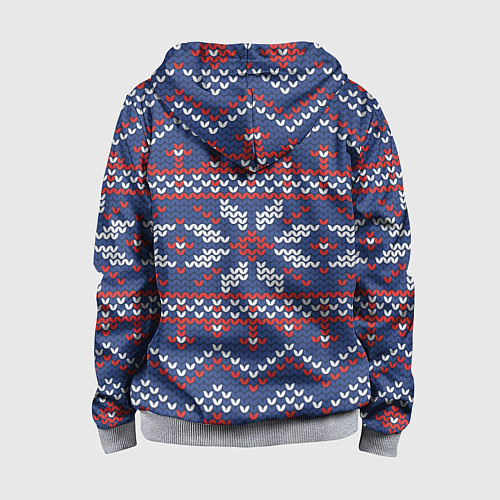 Детская толстовка на молнии Снежинки / 3D-Меланж – фото 2