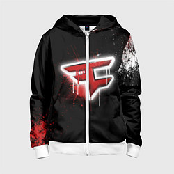 Толстовка на молнии детская FaZe Clan: Black collection, цвет: 3D-белый