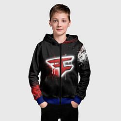 Толстовка на молнии детская FaZe Clan: Black collection, цвет: 3D-синий — фото 2