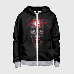 Толстовка на молнии детская Slayer: Wild Skull, цвет: 3D-меланж