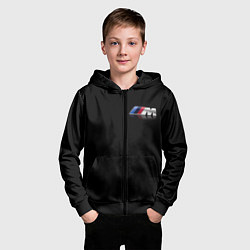 Толстовка на молнии детская BMW motorsport, цвет: 3D-черный — фото 2