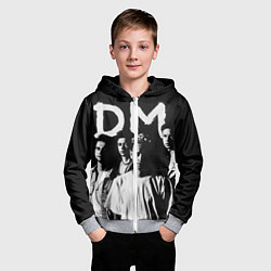 Толстовка на молнии детская Depeche mode: black, цвет: 3D-меланж — фото 2