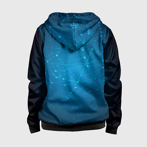 Детская толстовка на молнии Bitcoin Blue / 3D-Черный – фото 2