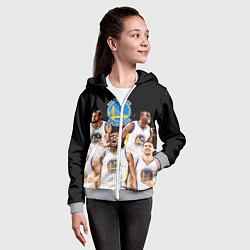 Толстовка на молнии детская Golden State Warriors 5, цвет: 3D-меланж — фото 2