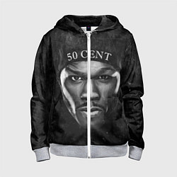 Толстовка на молнии детская 50 cent: black style, цвет: 3D-меланж