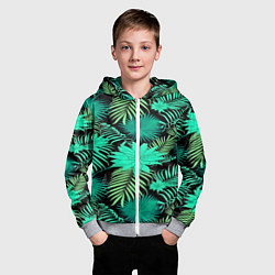 Толстовка на молнии детская Tropical pattern, цвет: 3D-меланж — фото 2