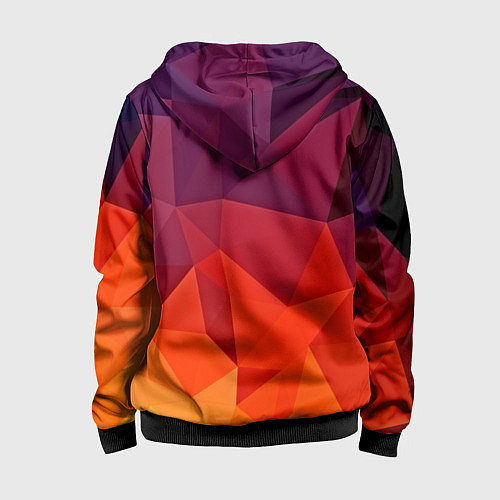Детская толстовка на молнии Geometric / 3D-Черный – фото 2
