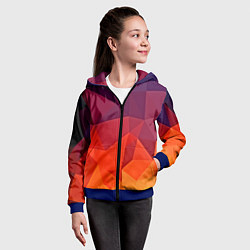 Толстовка на молнии детская Geometric, цвет: 3D-синий — фото 2