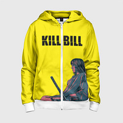 Толстовка на молнии детская Kill Bill, цвет: 3D-белый