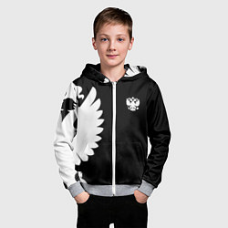 Толстовка на молнии детская Russia - Black collection, цвет: 3D-меланж — фото 2
