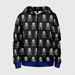 Толстовка на молнии детская Undertale, цвет: 3D-синий