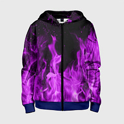 Детская толстовка на молнии Фиолетовый огонь