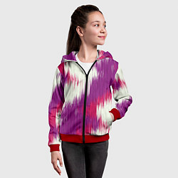 Толстовка на молнии детская Абстракция линий, цвет: 3D-красный — фото 2