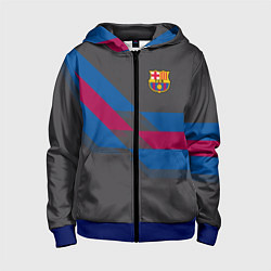 Толстовка на молнии детская Barcelona FC: Dark style, цвет: 3D-синий