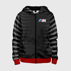 Толстовка на молнии детская BMW M BLACK & GREY, цвет: 3D-красный