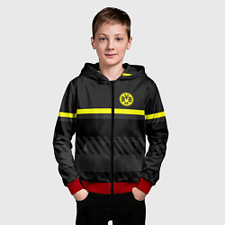 Толстовка на молнии детская FC Borussia 2018 Original #3, цвет: 3D-красный — фото 2