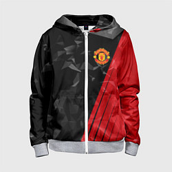 Толстовка на молнии детская FC Manchester United: Abstract, цвет: 3D-меланж