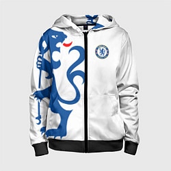 Толстовка на молнии детская FC Chelsea: White Lion, цвет: 3D-черный