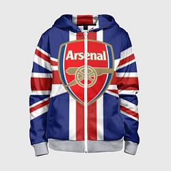 Толстовка на молнии детская FC Arsenal: England, цвет: 3D-меланж