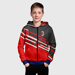 Толстовка на молнии детская АC Milan: R&G, цвет: 3D-синий — фото 2