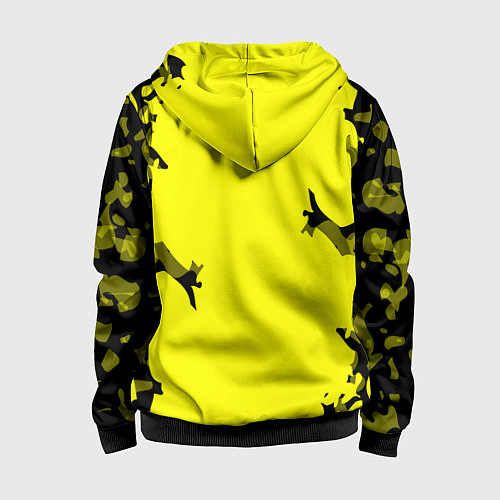 Детская толстовка на молнии FC Borussia Dortmund: Yellow Original / 3D-Черный – фото 2