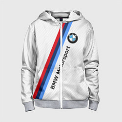 Детская толстовка на молнии BMW Motorsport: White Carbon