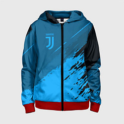 Толстовка на молнии детская FC Juventus: Blue Original, цвет: 3D-красный