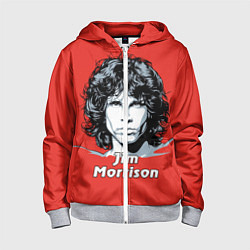 Толстовка на молнии детская Jim Morrison, цвет: 3D-меланж