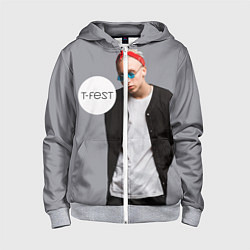 Толстовка на молнии детская T-Fest: Grey Style, цвет: 3D-меланж