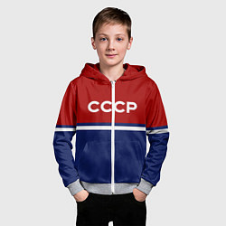 Толстовка на молнии детская СССР: Спортсмен, цвет: 3D-меланж — фото 2