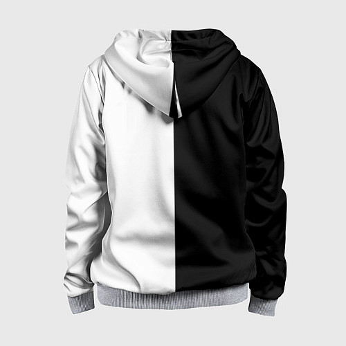 Детская толстовка на молнии Infiniti: Black & White / 3D-Меланж – фото 2