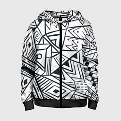 Толстовка на молнии детская Boho Style, цвет: 3D-черный