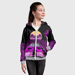 Толстовка на молнии детская Digital Race, цвет: 3D-меланж — фото 2