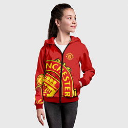Толстовка на молнии детская FC Man United: Red Exclusive, цвет: 3D-красный — фото 2