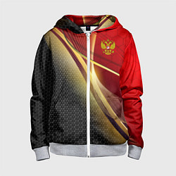 Толстовка на молнии детская RUSSIA SPORT: Gold Collection, цвет: 3D-меланж