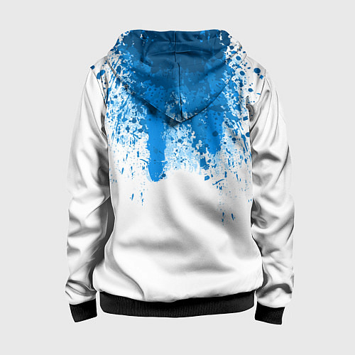 Детская толстовка на молнии Android Blood: White / 3D-Черный – фото 2