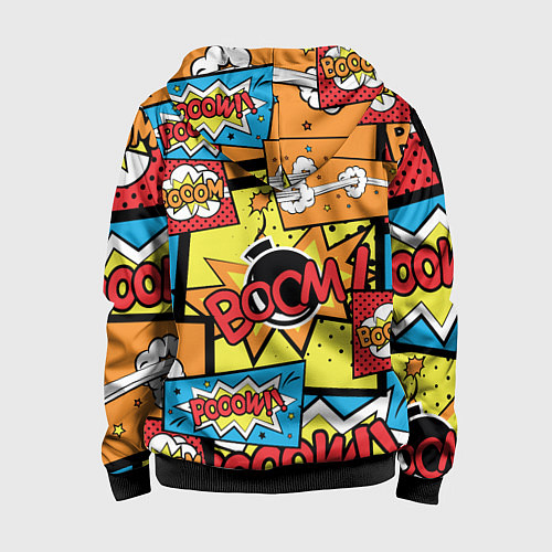 Детская толстовка на молнии Boom Pop Art / 3D-Черный – фото 2