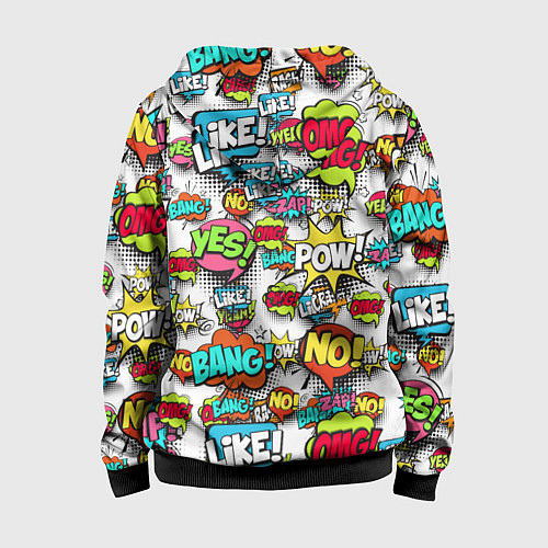 Детская толстовка на молнии Pop art Fashion / 3D-Черный – фото 2