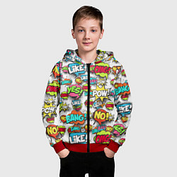 Толстовка на молнии детская Pop art Fashion, цвет: 3D-красный — фото 2