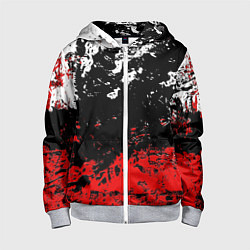 Толстовка на молнии детская Брызги красок, цвет: 3D-меланж